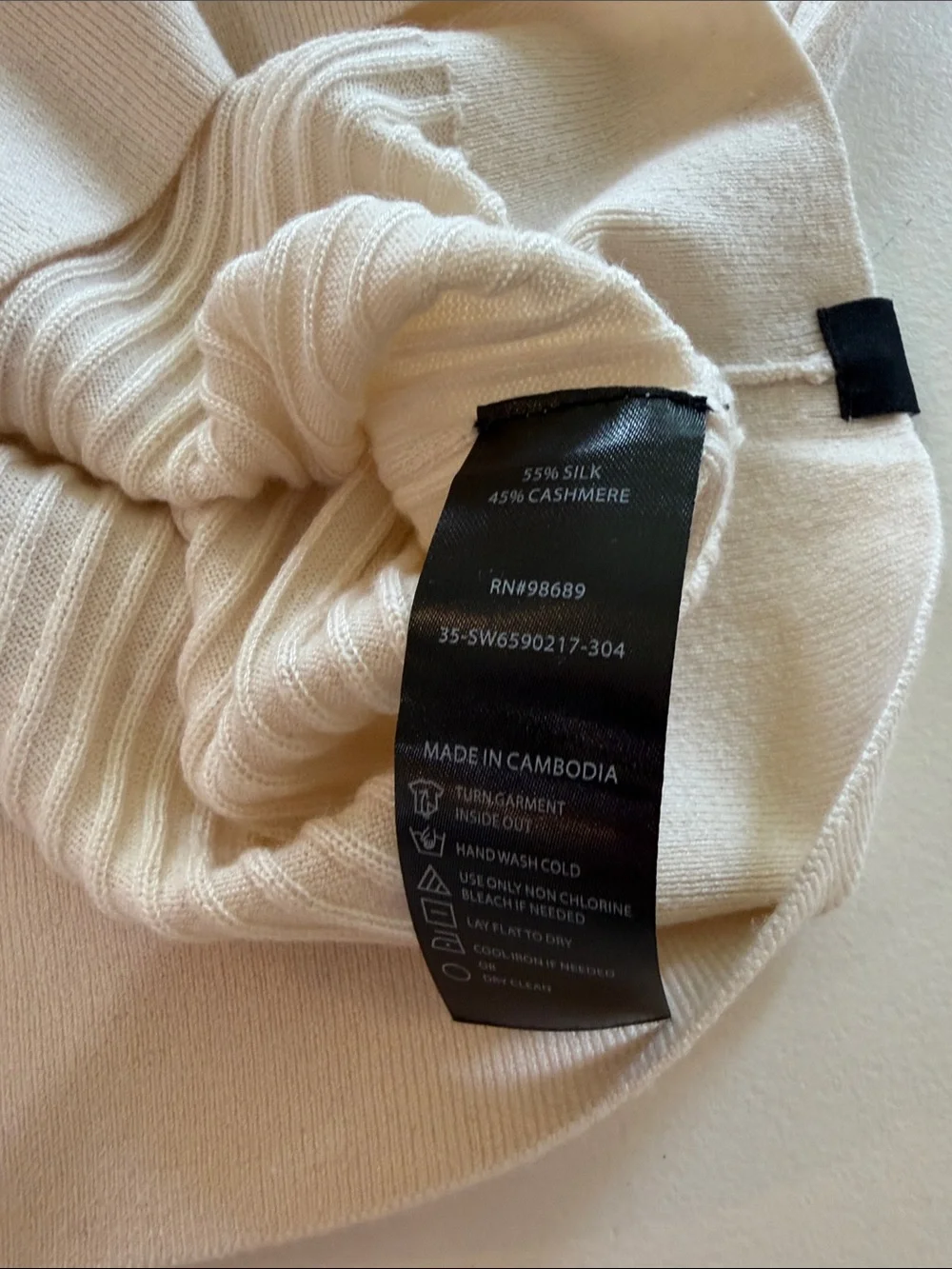 Todd Snyder Bisque Silk Cashmere LS Polo Sz M. New. Box50